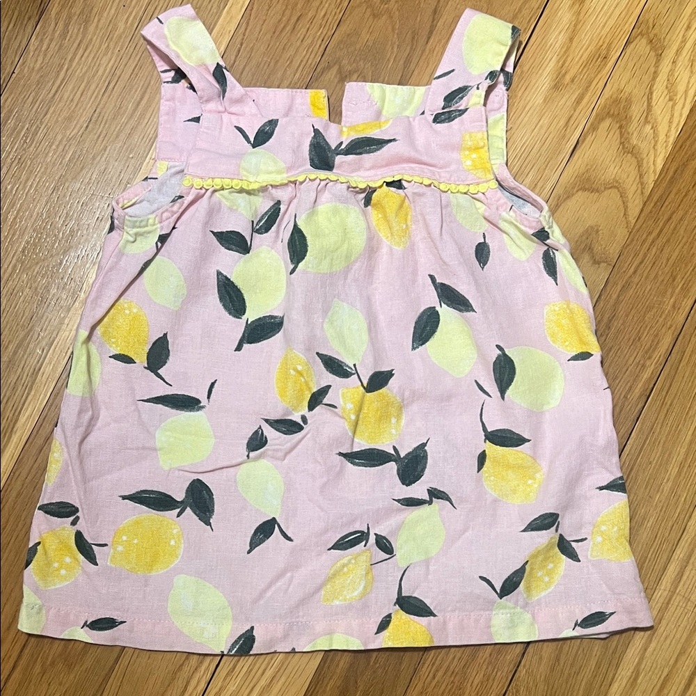 Carter's Pink Lemon Pattern Tank Top